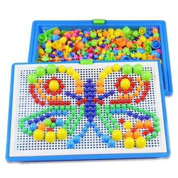 296 Húb Nechtov Puzzle Vzdelávacie Didaktická inteligentné Hry DIY Plastové Flashboard Deti, Vzdelávacie Hračky Náhodné Farby