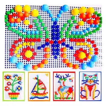 296 Húb Nechtov Puzzle Vzdelávacie Didaktická inteligentné Hry DIY Plastové Flashboard Deti, Vzdelávacie Hračky Náhodné Farby