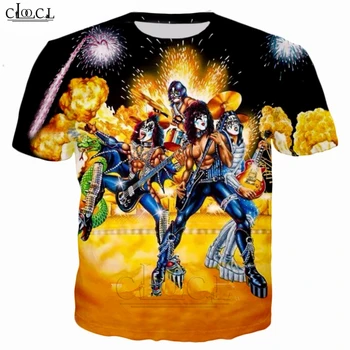 Rocková Kapela KISS T Shirt Muži/Ženy 3D Tlač Ležérne Módne Krátky Rukáv T Shirt Hip Hop Streetwear Topy T188