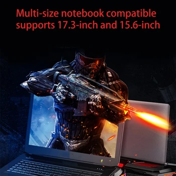 2020 Nový RGB Herný Notebook Cooler Nastaviteľné Notebook stojan 3000 ot / MIN Silné Prúdenie Vzduchu, Chladiace Podložky Pre 12-17 palcový Notebook