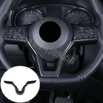 ABS Plastu Pre Nissan Qashqai J11 2017 2018 2019 2020 príslušenstvo volante Vozidla Tlačidlo rám, Kryt Výbava auta styling 3ks