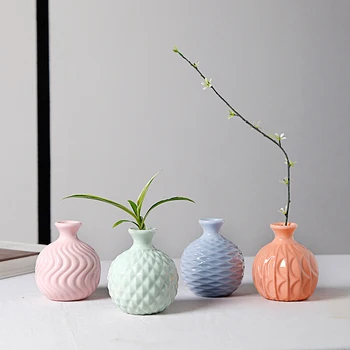 VILEAD 9.5 cm Keramická Mini Váza Výzdoba Domov Tvorivé Hydroponické Kvet Usporiadanie Dekorácie, Obývacej Izby, Spálne Dekorácie