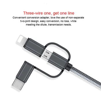 !ACCEZZ Osvetlenie Micro USB Typu C nabíjací Kábel Pre iPhone X 8 7 Plus X XR Káble Nabíjanie USB Pre Samsung Galaxy S8 S9 Káble 1m