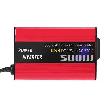 Nové 500W Power Converter Convertidor Invertor DC 12V AC 110/220V Auto Invertor Automatické Transformátor S dvomi USB Adaptér do Auta