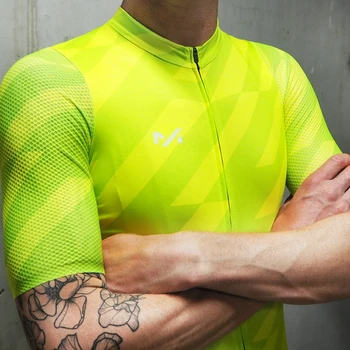 Nový Londýn cyklistické značky tím Pro 2019 Letné cyklistické oblečenie, topy Air mesh rukáv krátky cyklus Dres Čierny a zelený dve štýl