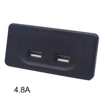 Multi Ochrany Bezpečnosti RV Nabíjačku USB vysokorýchlostné Nabíjanie Cestovné Dual Zásuvky Karavan Kontrolka Zásuvka Napájania Univerzálny