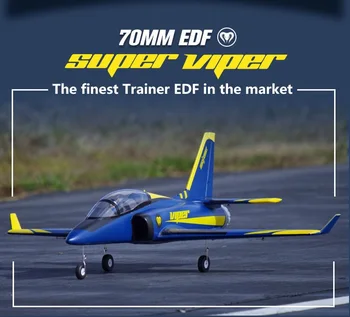 FMS 70 mm Ducted Ventilátor EDF Super Viper Jet Tréner Blue 6S 6CH s Odíde Klapky EPO PNP RC Lietadlo Modelové Lietadlo Lietadlo Avion