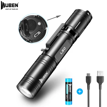 WUBEN LED Baterka Pochodeň 1200l USB Nabíjateľné Výkonné Svietidlo Vodotesný IP68 Ultra-jasného Osvetlenia s 18650 Batérie