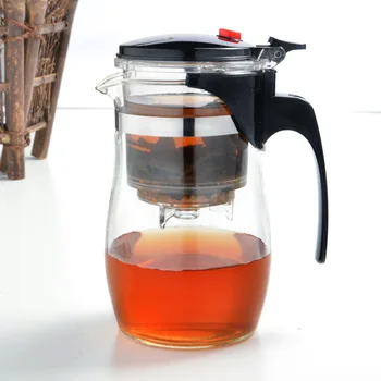 Hot predaj 500 ml-1000 ml žiaruvzdorného skla, domácich kanvicu s platnými office filter bubble tea pot prenosné kungfu pohár