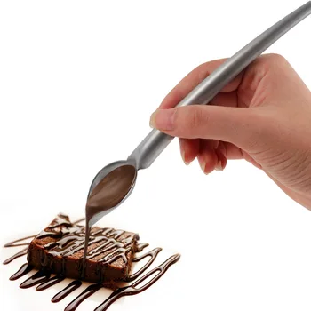 HORÚCE DIY Nehrdzavejúcej Ocele Čokoláda Lyžice Ceruzka Lyžice Cake Zdobenie Pečiva Pečivo Nástroje a Príslušenstvo