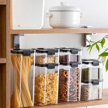 Kuchyňa organizátor a skladovanie nádoba potravín box rangement kuchyne pojemniki kuchenne boite alimentaire ochrany plastové jar
