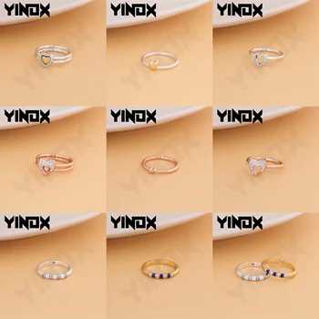 YinDX Autentické 925 Sterling Silver Ring Nové Žien Jednoduché Populárne Krúžok je Vhodný Pre Pôvodné Európske Svadbu