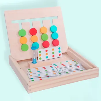 Drevené Štyri farebné Hra Deti Osvietenie Tréning Koncentrácie Raného Vzdelávania Puzzle stavebným Hračky