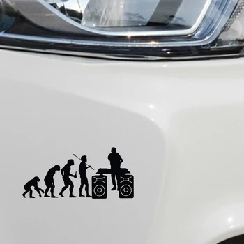 Aliauto Osobnosti Auto Nálepky Ľudskej Evolúcie DJ Hudba Automobily, Motocykle, Príslušenstvo PVC Obtlačok na VW Passat B6,15 cm*7 cm