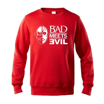 Zimné móda, mikiny mužov Eminem Bad Meets Evil Hip hop mikina s kapucňou fleece Bavlna Bežné potu homme hoodie mikina unisex
