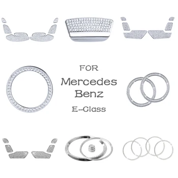 Pre Mercedes Benz Príslušenstvo Triedy E W212 W213 AMG Bling Nálepky Častí Interiéru Dekorácie Výbava Prerobit Crystal Shining Silver