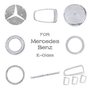 Pre Mercedes Benz Príslušenstvo Triedy E W212 W213 AMG Bling Nálepky Častí Interiéru Dekorácie Výbava Prerobit Crystal Shining Silver