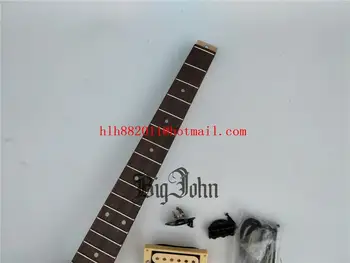 Nedokončené bezhlavého elektrická gitara s telom a krku nevyfarbené s rosewood hmatníka so všetkými hardvéru BJ-388