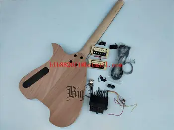 Nedokončené bezhlavého elektrická gitara s telom a krku nevyfarbené s rosewood hmatníka so všetkými hardvéru BJ-388