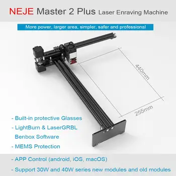 NEJE Master2S Plus 40/30W Profesionálne Veľké Oblasti Laserové Rezacie Stroje, Laserové Rytie Stroj,Lightburn,Bluetooth App Control
