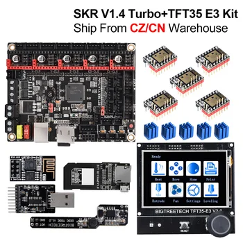 BIGTREETECH SKR V1.4 Turbo+TFT35 E3 V3.0+TMC2209 3D Tlačiarne Diely TMC2130 TMC2208 Pre CR10 vzdať sa 3 Upgrade DIY Kit BTT SKR V1.4