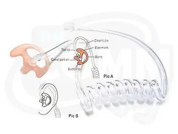 6pcs Silikónové strmeň Earmolds ucho formy pre akustické air tube slúchadlá,obojsmerné rádiové headset,walkie talkie slúchadlá
