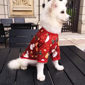 Snehuliak Vzor Pet Srsť Psa Vianočné Oblečenie Rozkošný Pet Party Oblečenie Pet Oblečenie