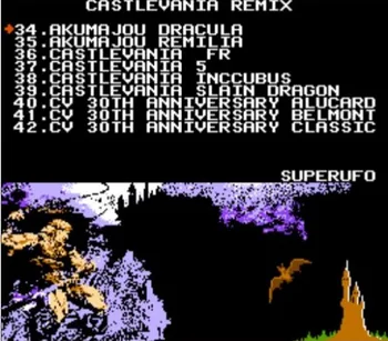 CASTLEVANIA REMIX (Zber Zlato-á Verzie) 42 v 1 Hre Kazety pre Konzoly NES