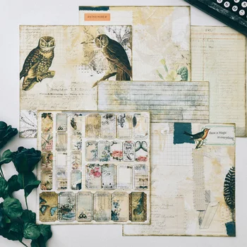 YPP PLAVIDLÁ Vintage Vtákov Materiál Papier Nastaviť pre Scrapbooking DIY Projekty/fotoalbum/Kartu, Takže Remeslá