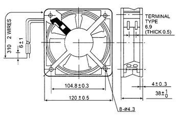 12038 priemyselný Ventilátor Ventilátor, Nízku Hlučnosť Axiálny Ventilátor 220V 120X120X38mm Chladiaci Ventilátor Použiť Pre zvárací stroj YT12038HSL2