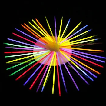 100KS 7 Farba Glow Stick Safe Light Stick Náhrdelník Náramky Žiarivka pre Slávnostné Udalosti Strana navrhne Koncert Dekor