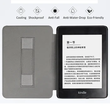 PU Kožené Magnetické Smart Case Štíhly Kryt Plášťa S Strane Držiak Pre Kindle Paperwhite 4 10. Generácie 2018 Ručné prípade