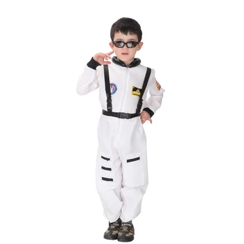 Halloween Chlapci Dieťa Dospelých Priestor Astronaut Cosplay Kostým Pilot Letu Spaceman Jumpsuit Výkon, Karneval, Maškarný Oblečenie Darček
