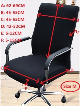Veľkosť balíka office Počítač stoličky kryt strane zips dizajn ramena stoličky kryt recouvre lehátko úsek rotujúce sedačkovej lanovky kryt