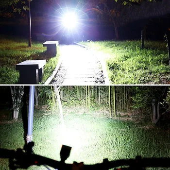 Slnečná energia Bicyklov Svetla s Horn T6 LED Cestnej Horský Bicykel Predné Svetlo s USB Nabíjateľné Svetlometov 3 Režimy Cyklistické Vedúci svetlo
