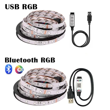 10M Bluetooth Podsvietenie LED Pásy Megulla USB Powered RGB Magické Farebné LED Svetlá Pásy Zaujatosti TV Osvetlenie s APP Remote
