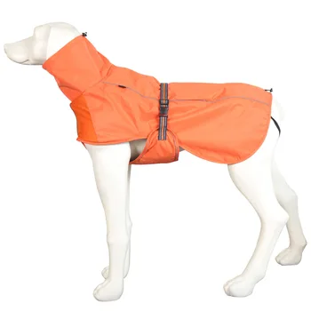 Fleece Oblečenie pre psy, Zimná Srsť Psa Bunda s Postrojom Reflexné Mäkké Teplé Vetru Pet Oblečenie pre Stredne Veľké Psy Orange