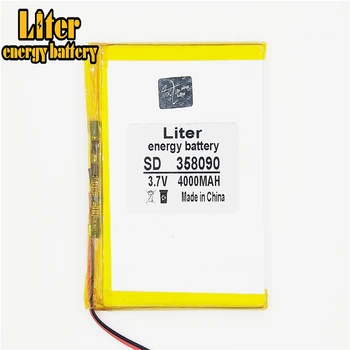 358090 3,7 V 4000mAH (polymer lithium ion ) Li-ion pre 7 palcový tablet pc 8