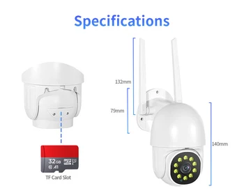 ICSEE 1080P, WiFi, Kamera, 3MP 4X Digitálny Zoom, Vonkajšie Bezdrôtové PTZ IP Kamera, Vonkajšie 2MP AI Ľudských Detekcie Home Security Kamera
