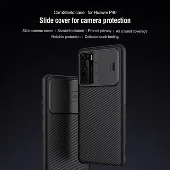 Pre Huawei P40 Prípade P40 5G Kryt NILLKIN CamShield Prípad, Posuňte Fotoaparát Ochranu Súkromia Čisté Zadný Kryt na Huawei P40 Pro Prípade