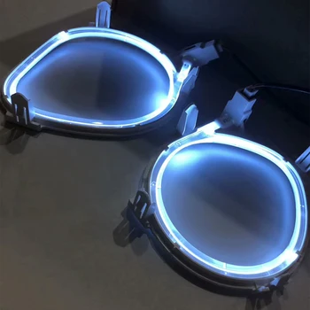 PMFC LED Držiak Svetlá Interiéru Vozidla Dekoratívne Lampy Atmosféra Okolitého Svetla, Ice Blue/64 Farieb Toyota C-H 2018 2019 2020