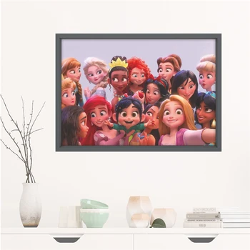 Kreslený film Wreck It Ralph family photo frame stenu deti izby domova 3d samolepky na stenu pvc nástenné art diy tapety
