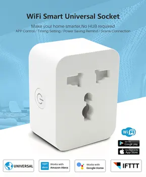 WiFi Smart Plug Socket Bluetooth Časovač Konektor 10/16A Smart Zásuvky Inteligentný Život Hlasové Ovládanie Spínač Konektor, Alexa Google iFTTT