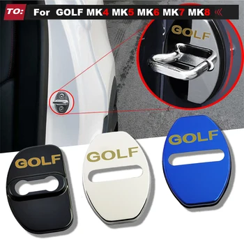 LQY 4PCS auto Puerta zámok kovový Chránič kryt nálepka pre golf 4 5 6 7 8 MK4 MK5 MK6 MK7 MK8 Pegatinas para coche