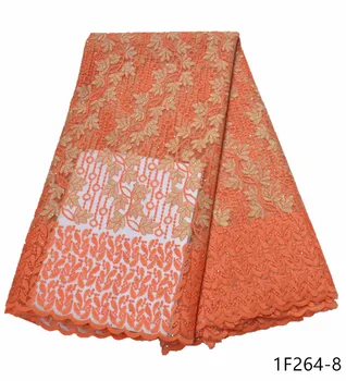 Najpredávanejšie Tylu Afriky Čipky Textílie Nigérijský 2020 Kvalitných francúzskych Čistý Výšivky 5 Dvore Ženy Šaty Oka Textílie 1F264