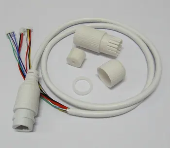 X 2 ks Nepremokavá POE LAN kábel pre CCTV IP kamera rada modul s nepriepustným konektor RJ45, Jeden stav LED