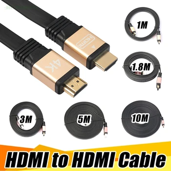 30pcs Pozlátené HDMI Plochý Kábel HDMI 2.0 (4K x 2K) Vysoká Rýchlosť Ethernet Podpora Video 4K 2160p HD 1080p 3D 1m 1.8 m 3m 5m 10m