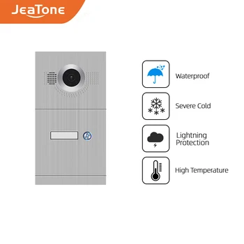 JeaTone 1.0 MP IP Vonkajšie Hovor Panel Video Dvere Telefón Video Zvonček Fotoaparát Vodotesný 1-4 Tlačidlá pre 1-4 Podlažia Byty