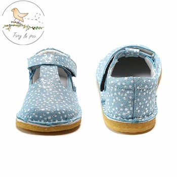 TONG LE PAO Tlač jelenice hrnú ručné stitched kožené detské topánky, kožené topánky dievča obuv pre deti