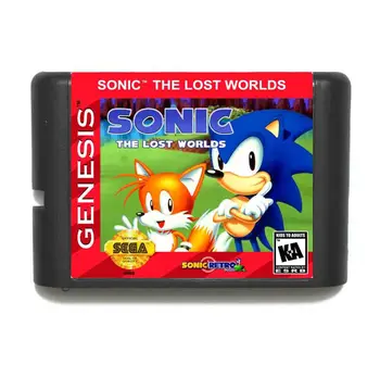 Sonic The Hedgehog Stratených Svetov Hry, Kazety 16 bit MD Hra Karty S Retail Box Pre Sega Mega Drive